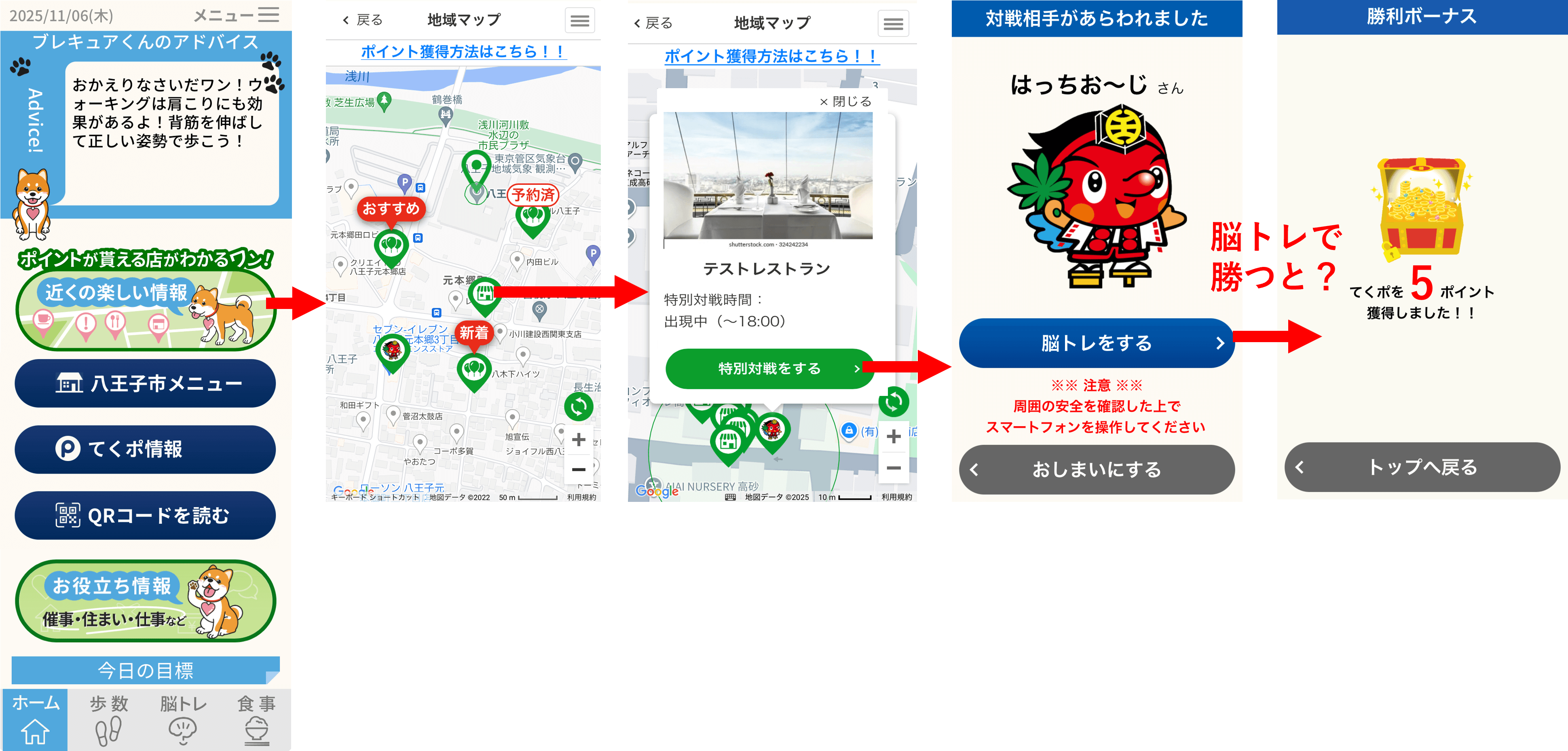 まちえみのお店でのポイント獲得の流れ